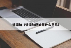 请添加（请添加燃油是什么意思）