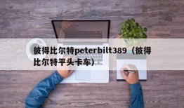 彼得比尔特peterbilt389（彼得比尔特平头卡车）