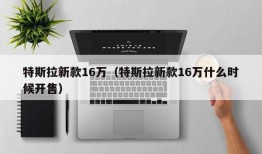 特斯拉新款16万（特斯拉新款16万什么时候开售）