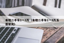 本地二手车1一3万（本地二手车1一3万五菱宏光）