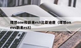 理想one和蔚来es8比亚迪唐（理想onevs蔚来es8）