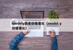 modely历史价格变化（model y价格变化）