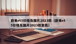 蔚来et5价格及图片2023款（蔚来et5价格及图片2023款紫色）